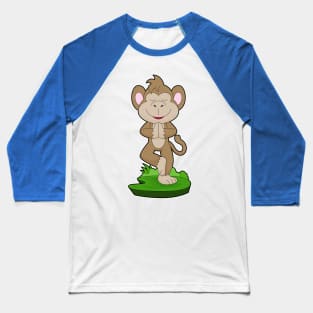 Monkey Yoga Fitness Gymnastics Baseball T-Shirt